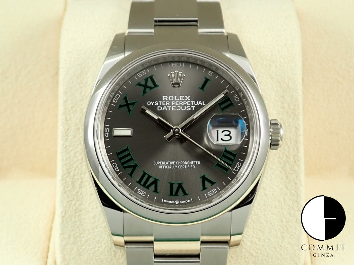 ロレックス デイトジャスト36 Ref.126200 ステンレススチール スレートローマン文字盤 オイスターブレスレット 未使用 6AY24177