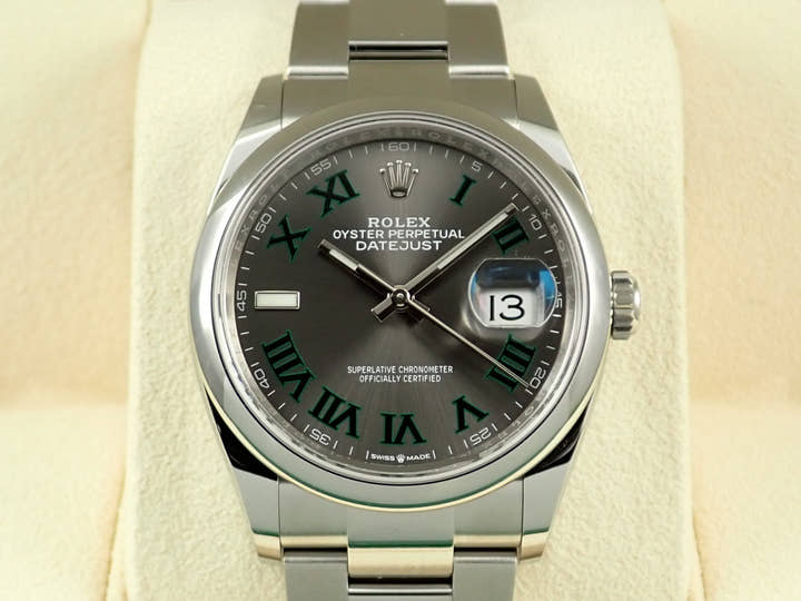 ロレックス デイトジャスト36 Ref.126200 ステンレススチール スレートローマン文字盤 オイスターブレスレット 未使用 6AY24177