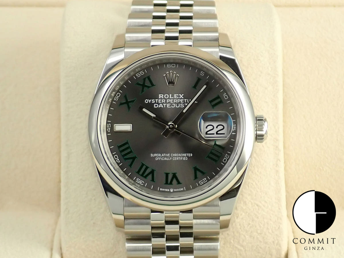 ロレックス デイトジャスト36 Ref.126200 ステンレススチール スレート文字盤 ジュビリーブレスレット