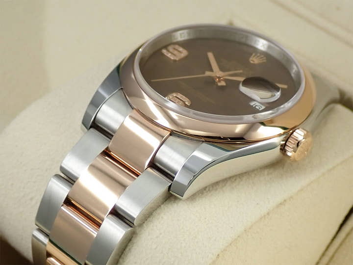 ロレックス デイトジャスト36 Ref.116201 ステンレススチール/エバーローズゴールド チョコレートフラワー文字盤