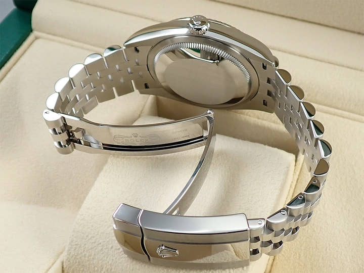 ロレックス デイトジャスト36 Ref.126234G ステンレススチール/ホワイトゴールド ブライトブルー フルーテッドモチーフx10Pダイヤ文字盤 ジュビリーブレスレット 未使用 L80295F5