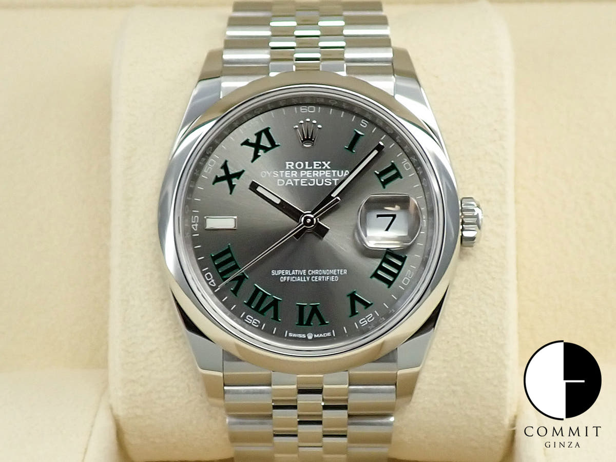 ロレックス デイトジャスト36 Ref.126200 ステンレススチール スレート文字盤 ジュビリーブレスレット