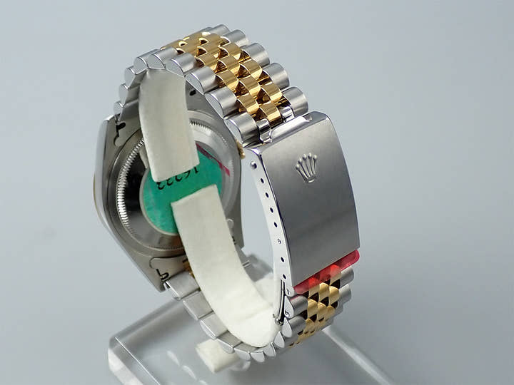 ロレックス デイトジャスト36 Ref.16233 ステンレススチール/イエローゴールド ブルーグラデーションx10Pダイヤ文字盤 ジュビリーブレスレット