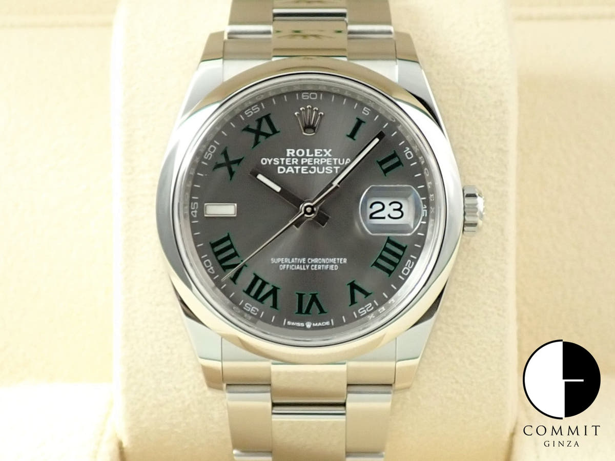 ロレックス デイトジャスト36 Ref.126200 ステンレススチール スレートローマン文字盤 オイスターブレスレット 未使用 A5693LKF