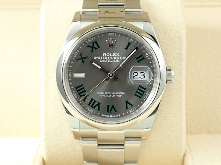 ロレックス デイトジャスト36 Ref.126200 ステンレススチール スレートローマン文字盤 オイスターブレスレット 未使用 A5693LKF