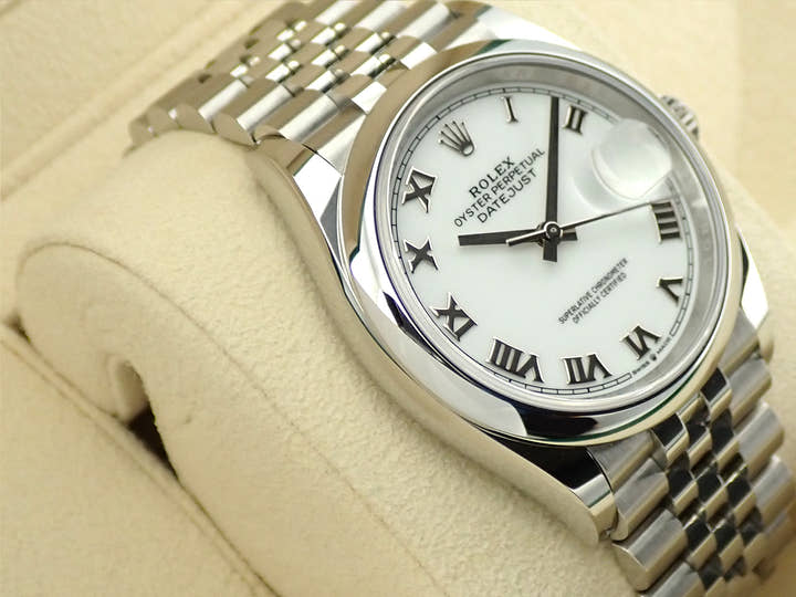 ロレックス デイトジャスト36 Ref.126200 ステンレススチール ホワイト文字盤 ジュビリーブレスレット 中古 461160Y2
