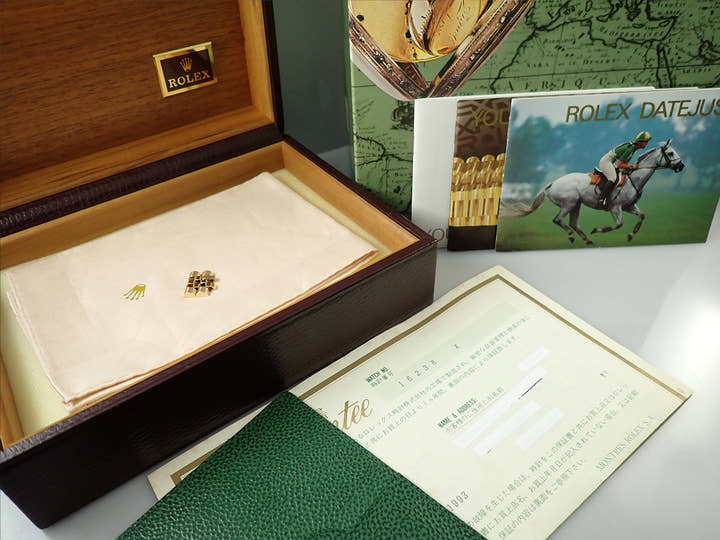 ロレックス デイトジャスト36 Ref.16238 イエローゴールド ブルー文字盤 ジュビリーブレスレット