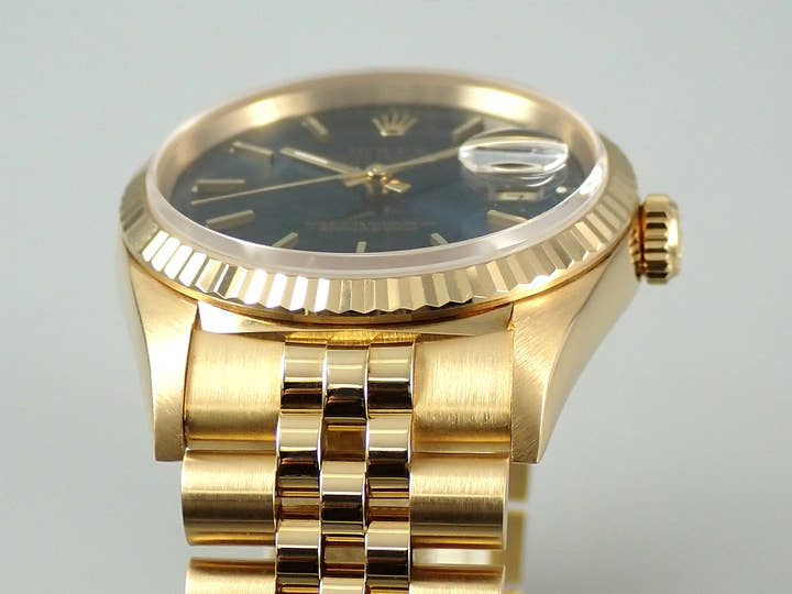 ロレックス デイトジャスト36 Ref.16238 イエローゴールド ブルー文字盤 ジュビリーブレスレット