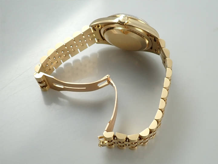 ロレックス デイトジャスト36 Ref.16238 イエローゴールド ブルー文字盤 ジュビリーブレスレット