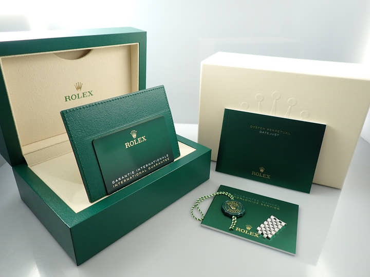 ロレックス デイトジャスト36 Ref.126234 ステンレススチール/ホワイトゴールド ミントグリーン文字盤 ジュビリーブレスレット 未使用 6VLCZWXF