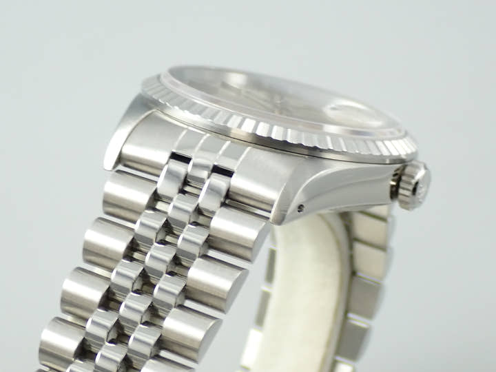 Rolex Datejust Ref. 16220 Stainless Steel Silver Tapestry Dial Jubilee Bracelet