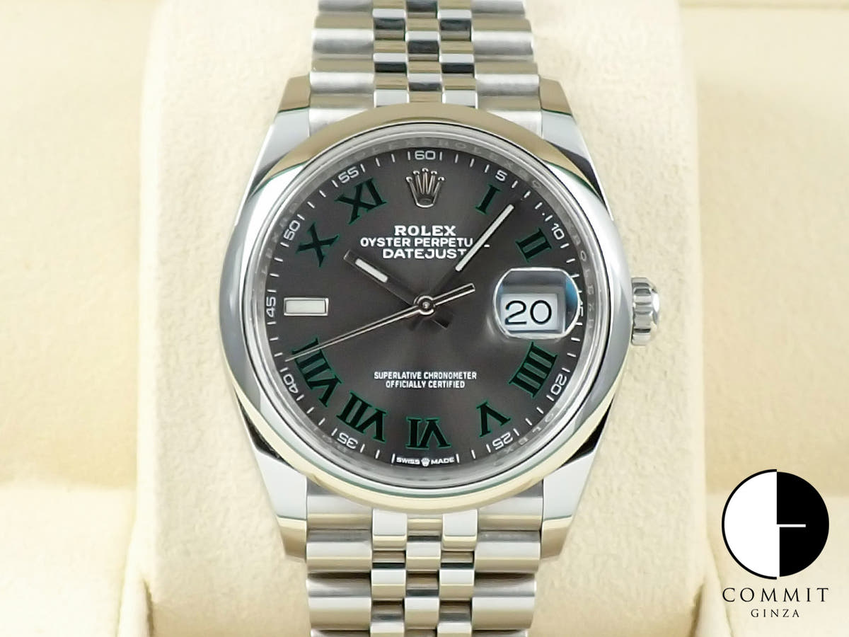 ロレックス デイトジャスト36 Ref.126200 ステンレススチール スレート文字盤 ジュビリーブレスレット