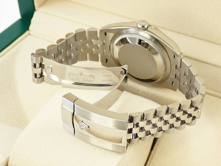 ロレックス デイトジャスト36 Ref.126234 ステンレススチール/ホワイトゴールド グリーンパーム文字盤 ジュビリーブレスレット 美品 HH56TAWS