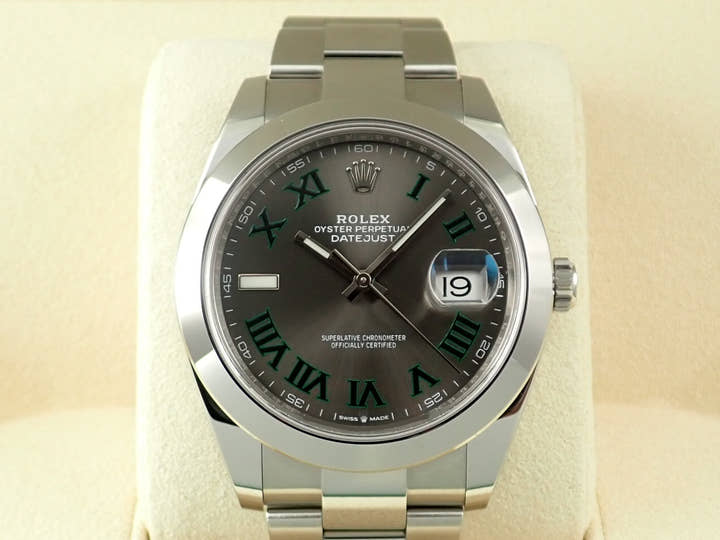 ロレックス デイトジャスト41 Ref.126300 ステンレススチール スレートローマン文字盤 オイスターブレスレット