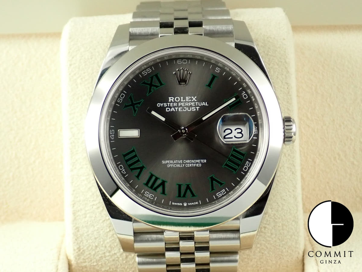 ロレックス デイトジャスト41 Ref.126300 ステンレススチール スレートローマン文字盤 ジュビリーブレスレット 未使用 JZA5JLMK