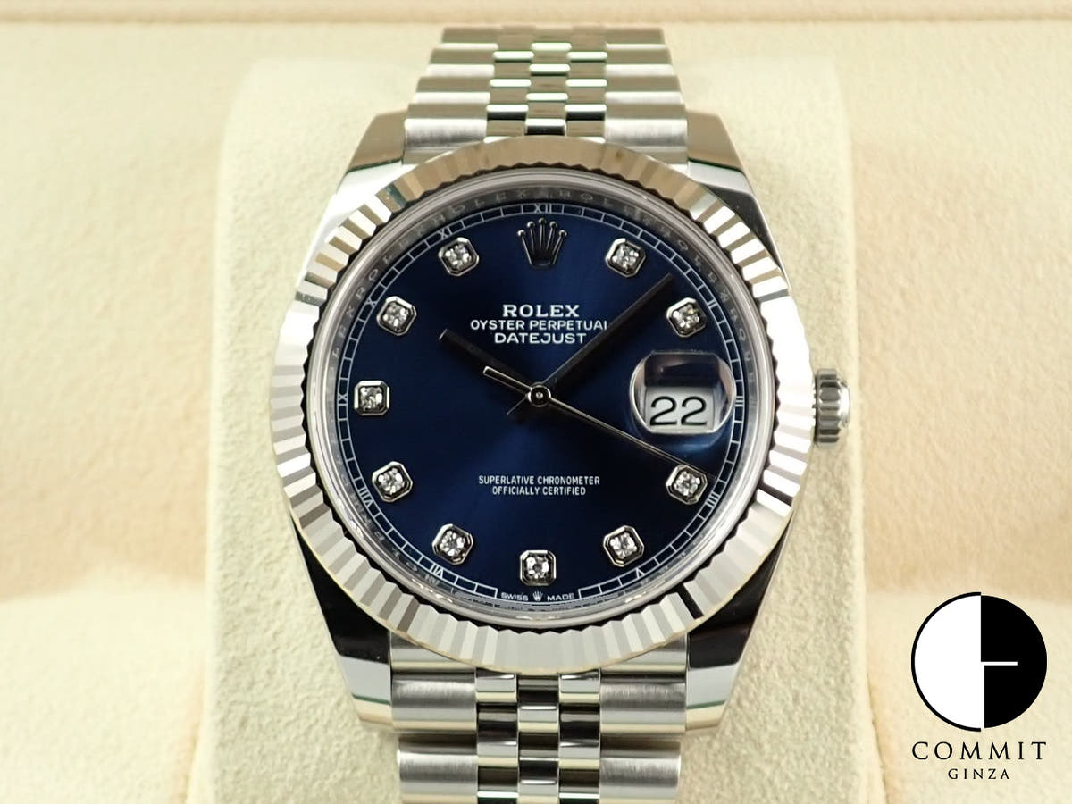 ロレックス デイトジャスト41 Ref.126334G ステンレススチール/ホワイトゴールド ブライトブルー文字盤 ジュビリーブレスレット 未使用 WA3URRAT