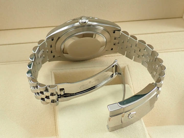 ロレックス デイトジャスト41 Ref.126334 ステンレススチール/ホワイトゴールド スレートローマン文字盤 ジュビリーブレスレット 中古 54711593
