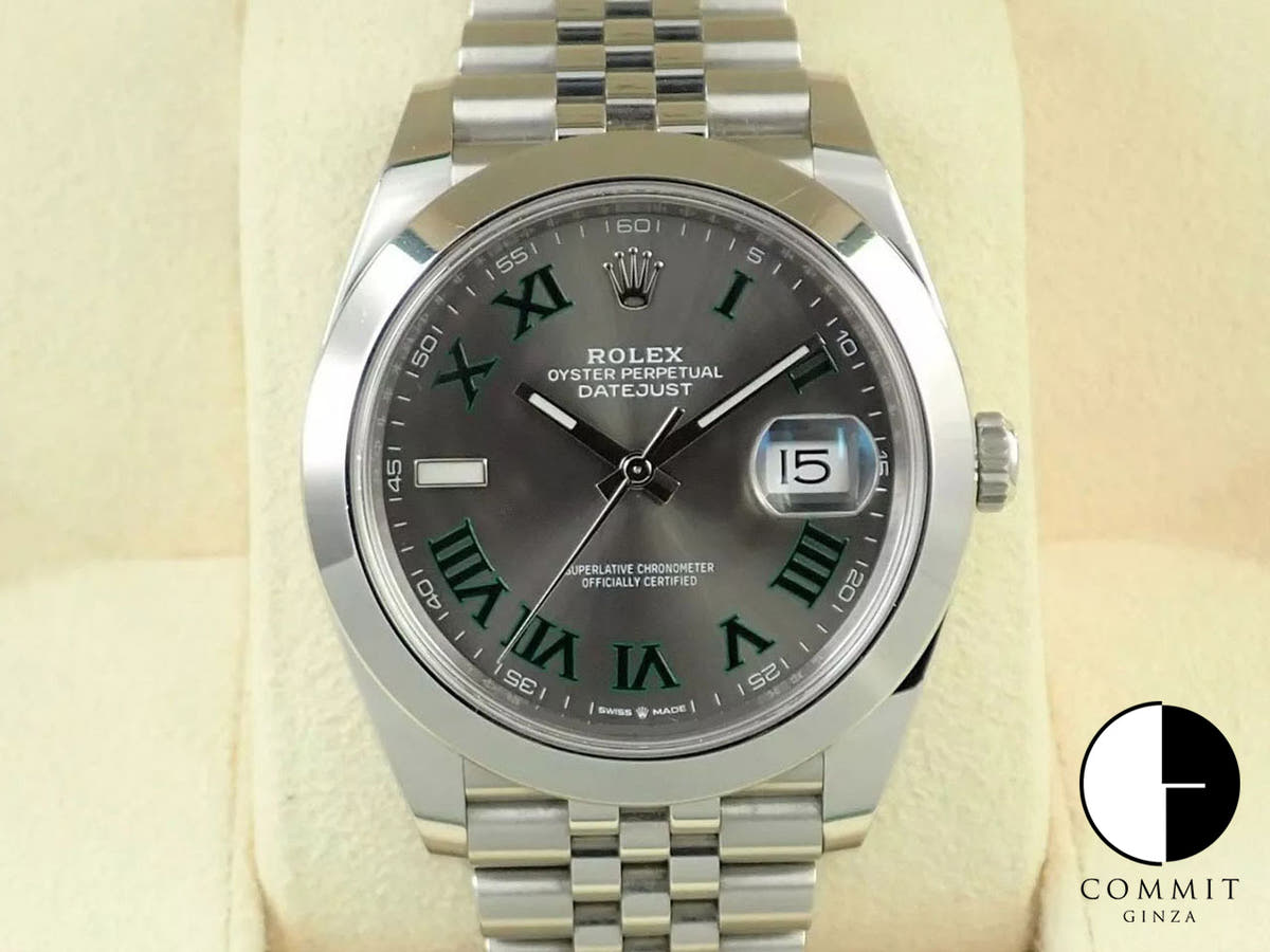 ロレックス デイトジャスト41 Ref.126300 ステンレススチール スレートローマン文字盤 ジュビリーブレスレット 中古 58YFC115