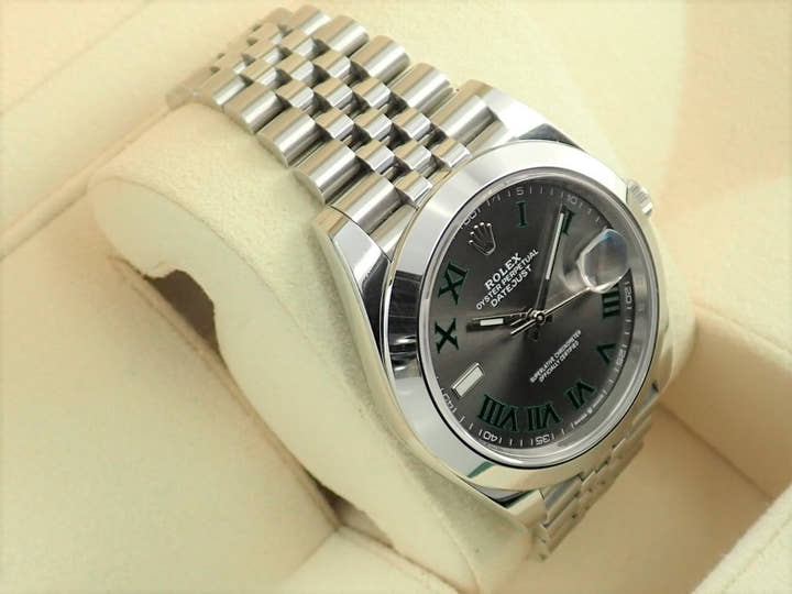 ロレックス デイトジャスト41 Ref.126300 ステンレススチール スレートローマン文字盤 ジュビリーブレスレット 中古 58YFC115