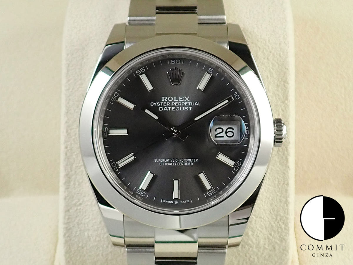 ロレックス デイトジャスト41 Ref.126300 ステンレススチール スレートローマン文字盤 オイスターブレスレット