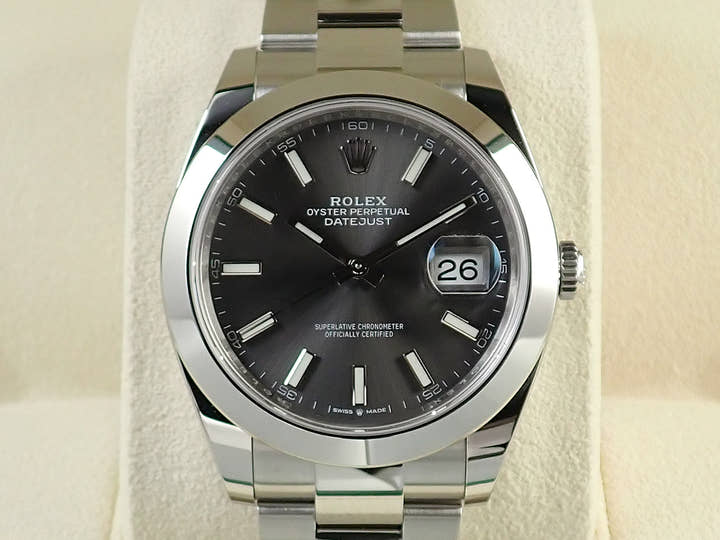 ロレックス デイトジャスト41 Ref.126300 ステンレススチール スレートローマン文字盤 オイスターブレスレット