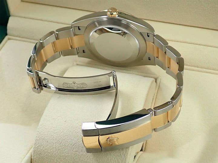 ロレックス デイトジャスト41 Ref.126333 ステンレススチール/イエローゴールド スレートローマン文字盤 オイスターブレスレット