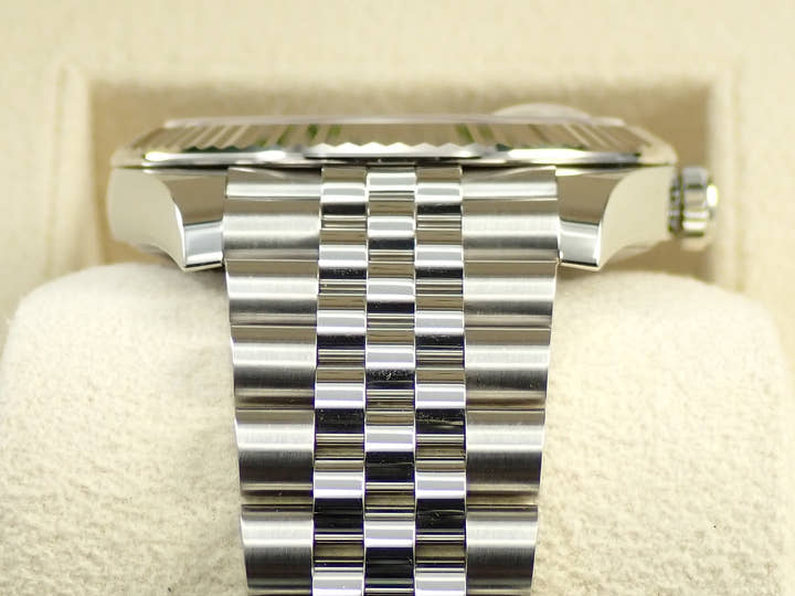 ロレックス デイトジャスト41 Ref.126334 ステンレススチール/ホワイトゴールド スレートx10Pダイヤ文字盤 ジュビリーブレスレット