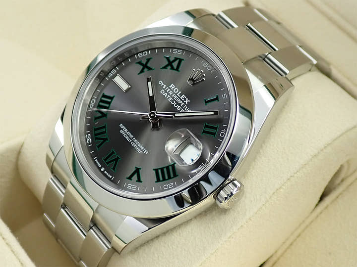ロレックス デイトジャスト41 Ref.126300 ステンレススチール スレートローマン文字盤 オイスターブレスレット