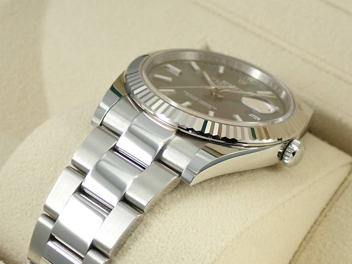 Rolex Datejust 41 Ref. 126334 Stainless Steel/White Gold Slate Roman Dial Oyster Bracelet
