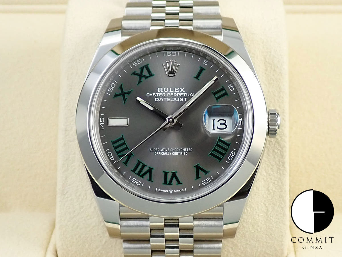 ロレックス デイトジャスト41 Ref.126300 ステンレススチール スレートローマン文字盤 ジュビリーブレスレット 極美品 Z6628901