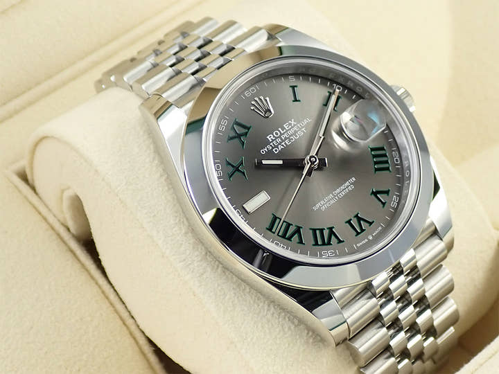 ロレックス デイトジャスト41 Ref.126300 ステンレススチール スレートローマン文字盤 ジュビリーブレスレット 極美品 Z6628901