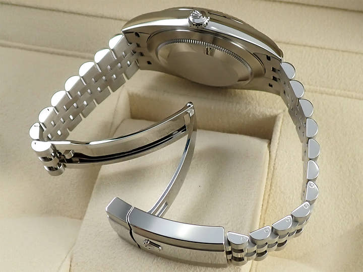 ロレックス デイトジャスト41 Ref.126334 ステンレススチール/ホワイトゴールド スレートローマン文字盤 ジュビリーブレスレット 未使用 72F0P5V4