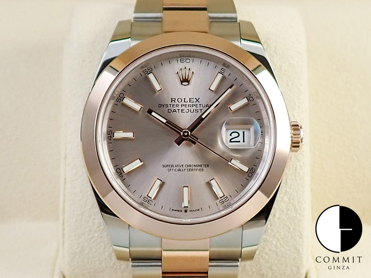 Rolex Datejust 41 Ref. 126301 Stainless Steel/Everose Gold Sandblast Dial Oyster Bracelet