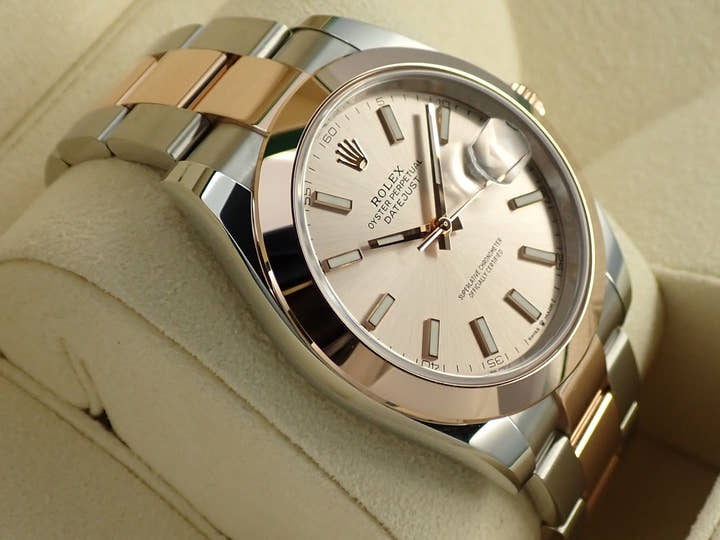 Rolex Datejust 41 Ref. 126301 Stainless Steel/Everose Gold Sandblast Dial Oyster Bracelet
