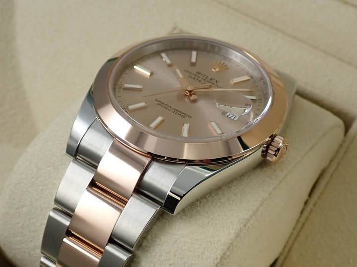 Rolex Datejust 41 Ref. 126301 Stainless Steel/Everose Gold Sandblast Dial Oyster Bracelet