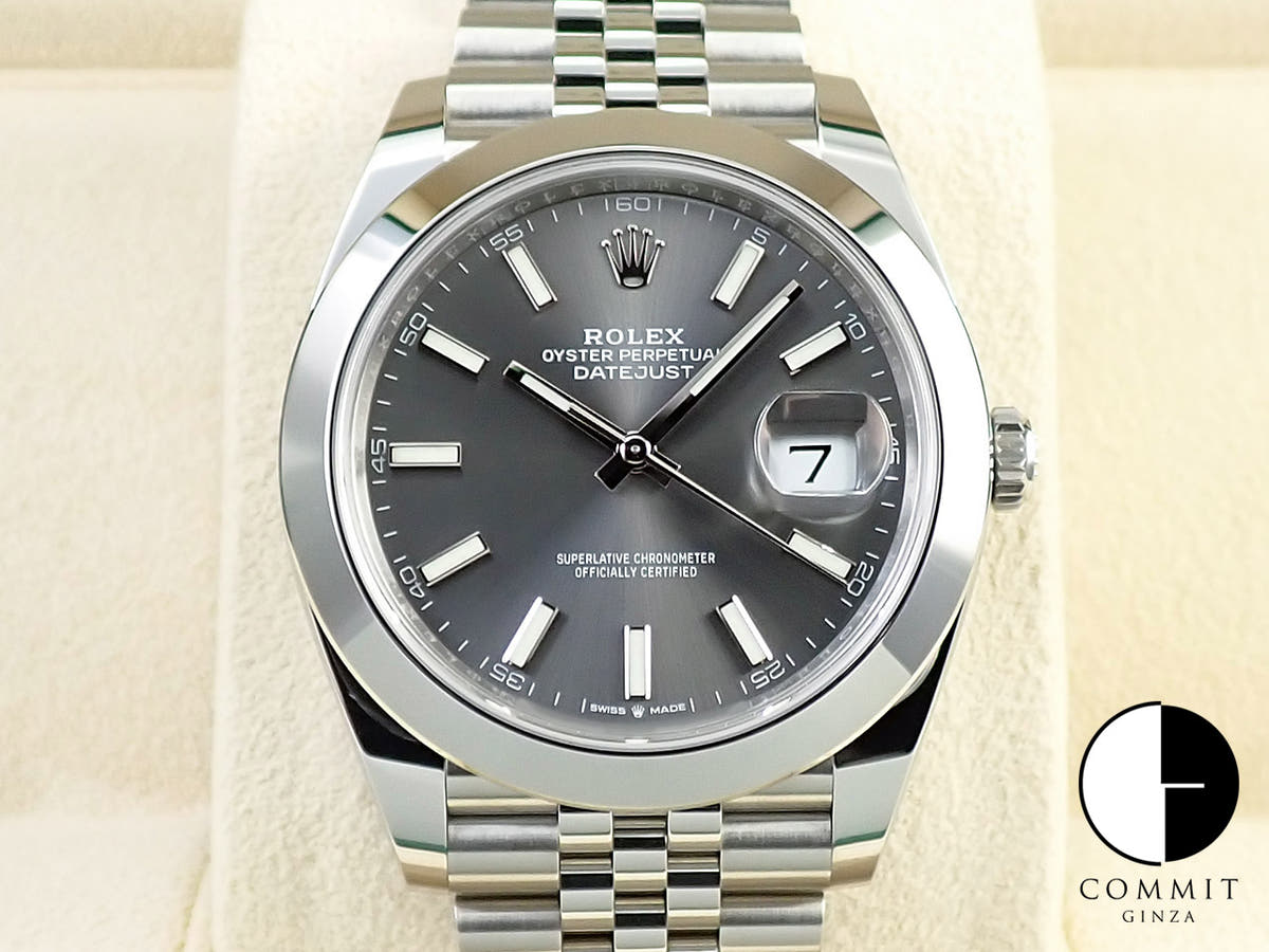 ロレックス デイトジャスト41 Ref.126300 ステンレススチール スレート文字盤 ジュビリーブレスレット 極美品 C6JWZLLC