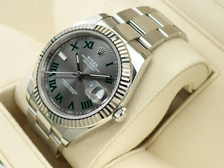 Rolex Datejust 41 Ref. 126334 Stainless Steel/White Gold Slate Roman Dial Oyster Bracelet