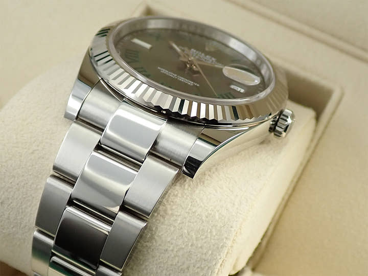Rolex Datejust 41 Ref. 126334 Stainless Steel/White Gold Slate Roman Dial Oyster Bracelet