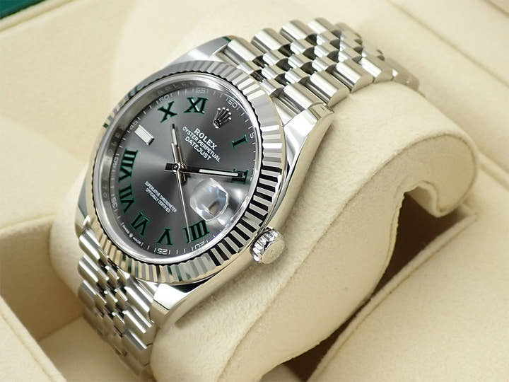 Rolex Datejust 41 Ref. 126334 Stainless Steel/White Gold Slate Roman Dial Oyster Bracelet