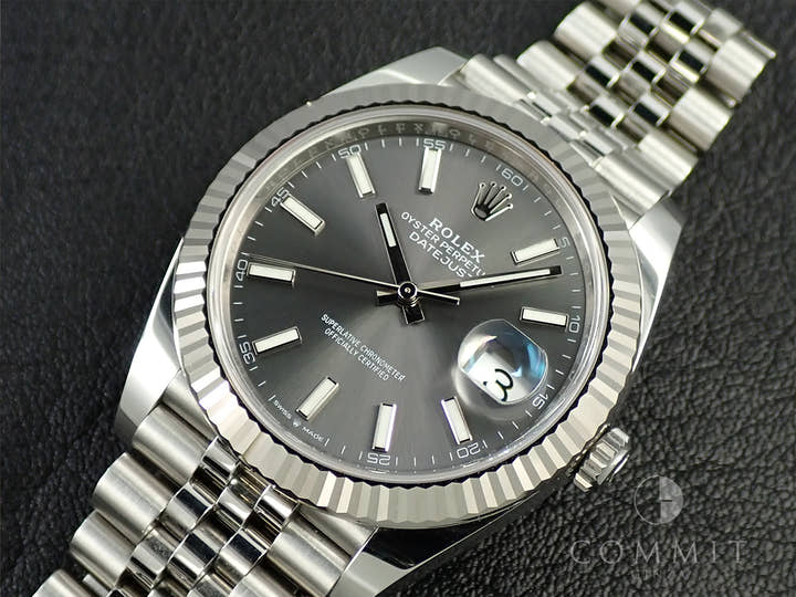 ロレックス デイトジャスト41 Ref.126334 ステンレススチール/ホワイトゴールド スレート文字盤 ジュビリーブレスレット 美品 95094Z1T