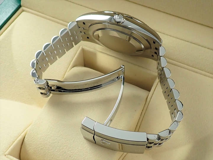 ロレックス デイトジャスト41 Ref.126334 ステンレススチール/ホワイトゴールド スレートローマン文字盤 ジュビリーブレスレット 中古 1H1S1U24