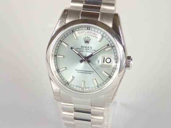 ロレックス デイデイト Ref.118206 アイスブルー文字盤 中古 day-date-10