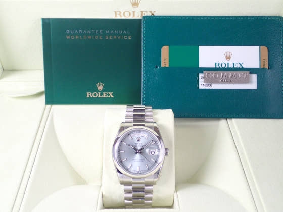 ロレックス デイデイト Ref.118206 アイスブルー文字盤 中古 day-date-10