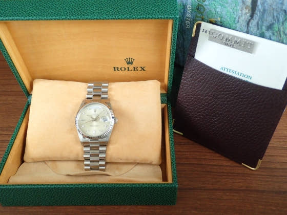 ロレックス デイデイト Ref.18239 シルバー文字盤 中古 day-date-11