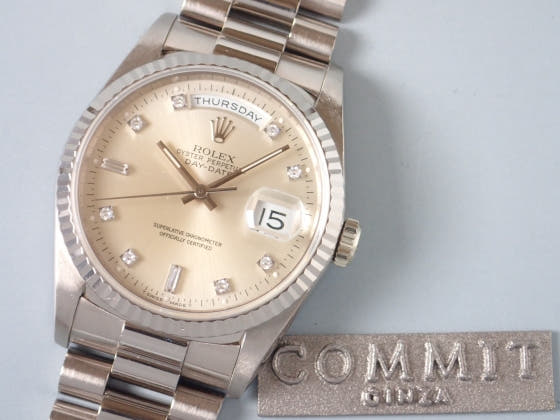 ロレックス デイデイト Ref.18239 シルバー文字盤 中古 day-date-11