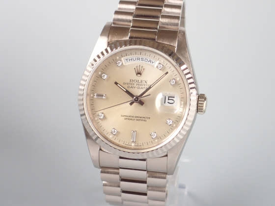 ロレックス デイデイト Ref.18239 シルバー文字盤 中古 day-date-11