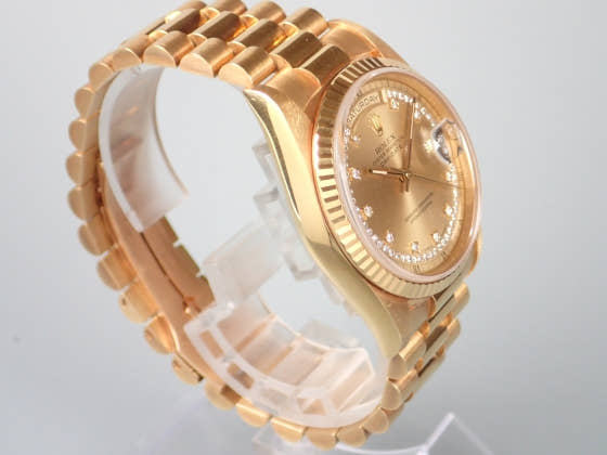 ロレックス デイデイト Ref.18238 シャンパン ミリヤード ダイヤ文字盤 中古 day-date-13