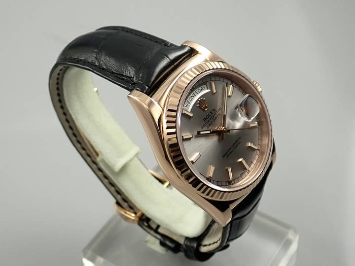 ロレックス デイデイト36 Ref.118135 エバーローズゴールド ロジウム文字盤