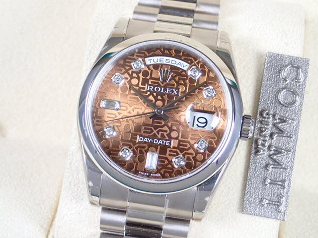 ロレックス デイデイト Ref.118209 ブラウン文字盤 中古 day-date-17