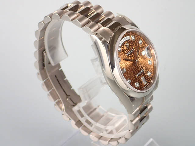 ロレックス デイデイト Ref.118209 ブラウン文字盤 中古 day-date-17